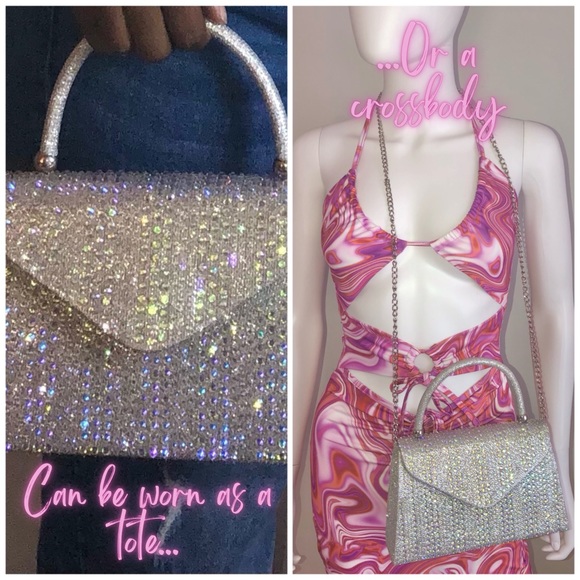🤍💎Aurora Rhinestone Tote & Crossbody💎🤍 - Picture 2 of 10